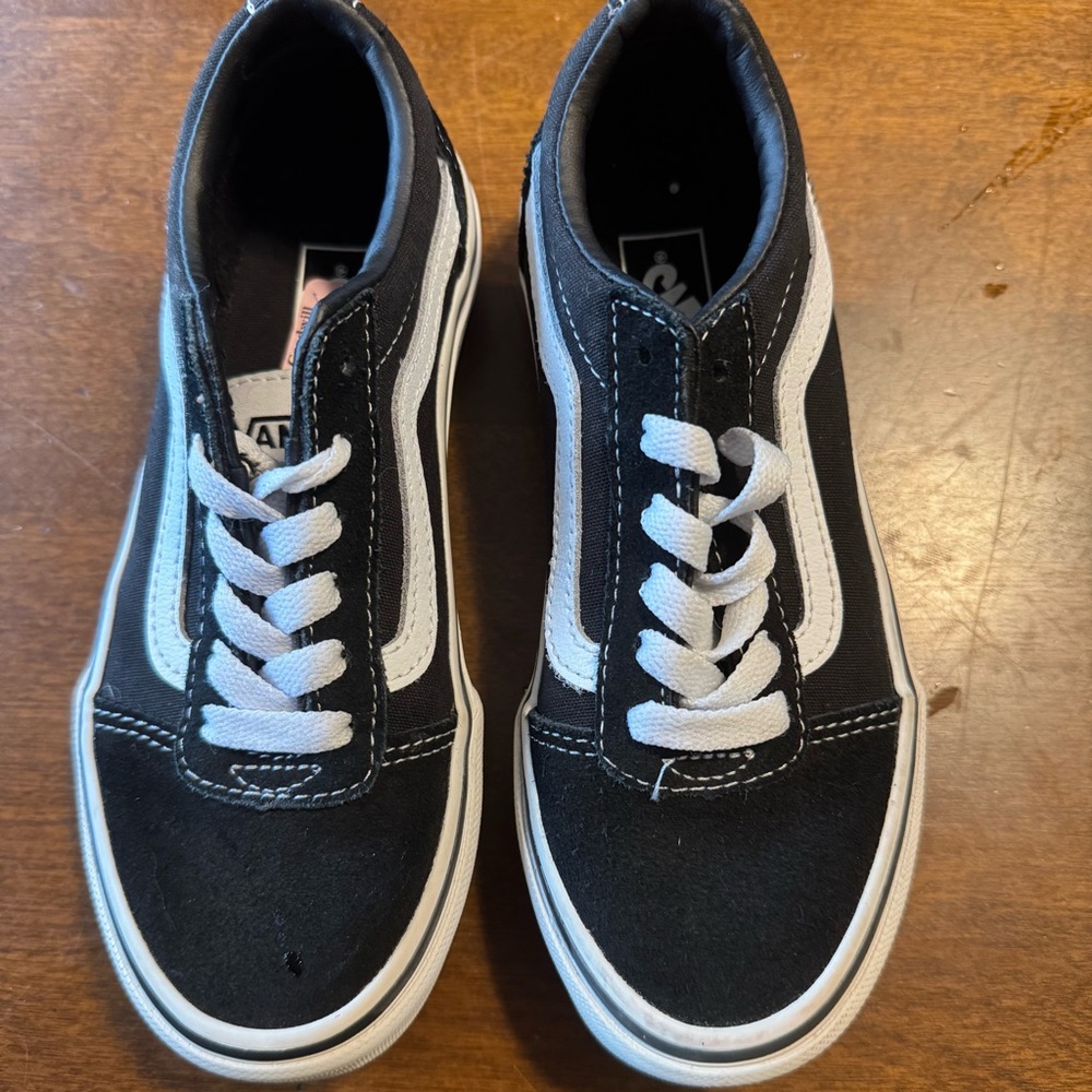 Kids Vans Black and White Sneakers